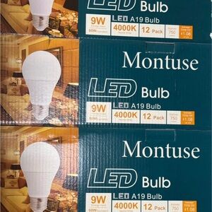 Montuse LED A19 Bulb 12 Pack
